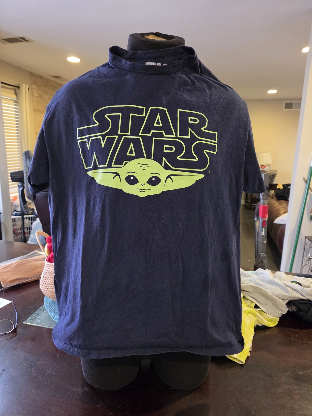 Star Wars Kids' Navy Blue Graphic Tee with Baby Yoda